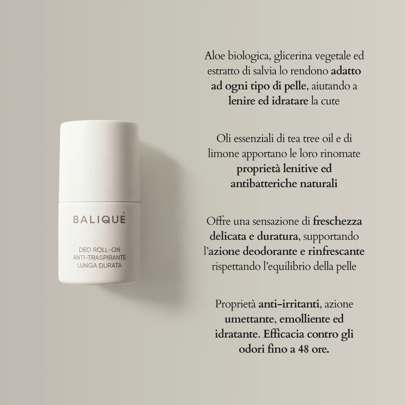 DEO ROLL-ON ANTI-TRASPIRANTE LUNGA DURATA