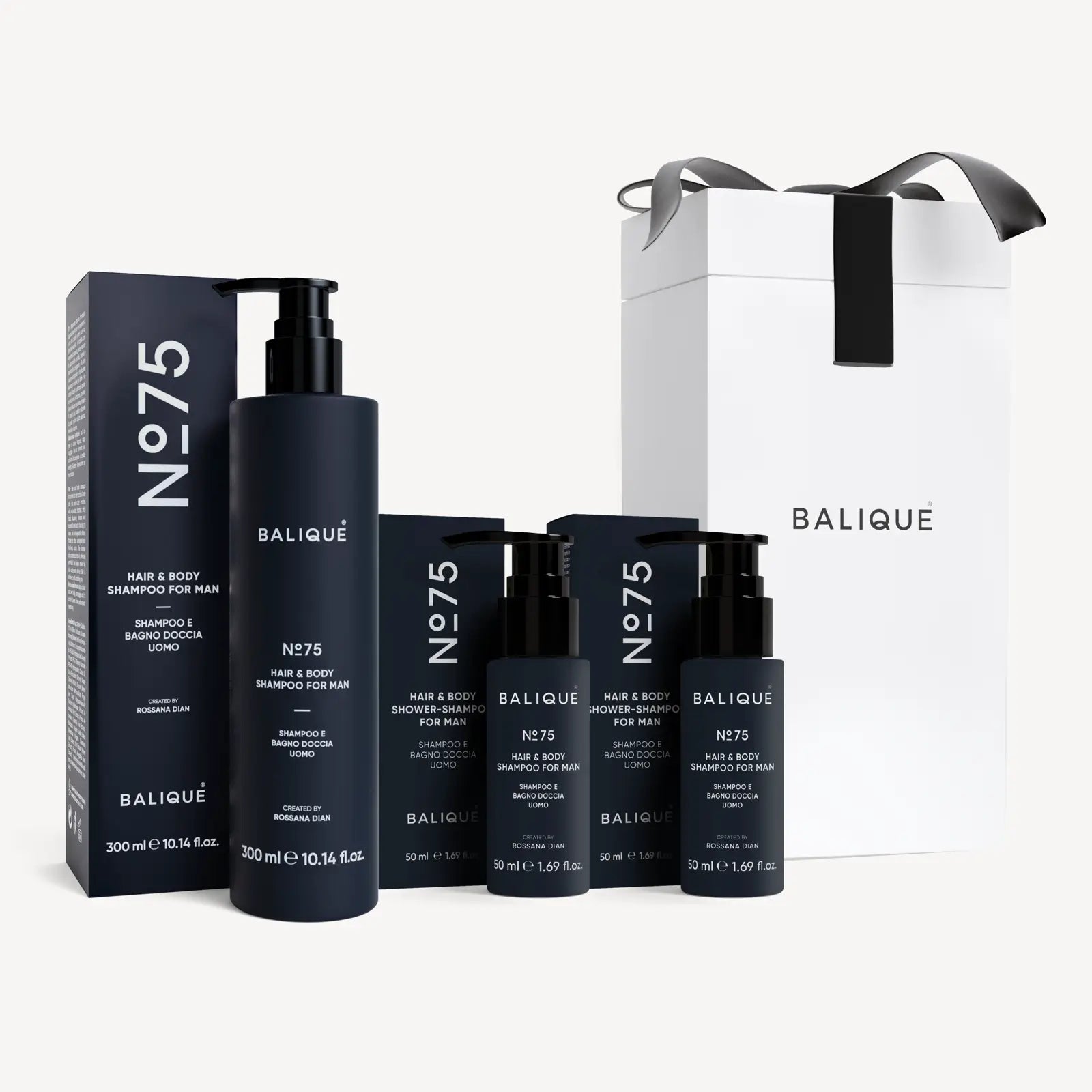 GIFT MAN - N°75 HAIR & BODY SHAMPOO FOR MAN - 1X300 ML + 2x50ml