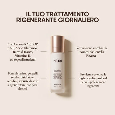 N°101 - REGENERATING CREAM SERUM - Face, Neck and Décolleté 