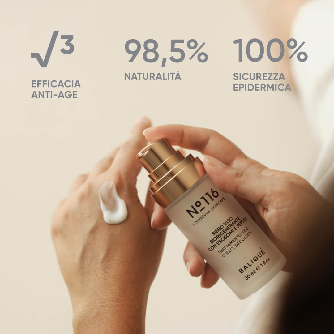 N°116 - SIERO VISO BIORIGENERANTE CON ESOSOMI E PEPTIDI