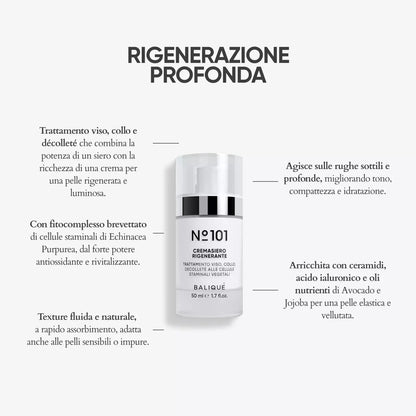 N°101 - REGENERATING CREAM SERUM - Face, Neck and Décolleté 