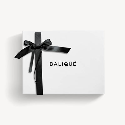 Body Line Box Ribbon in black stretch satin with bow